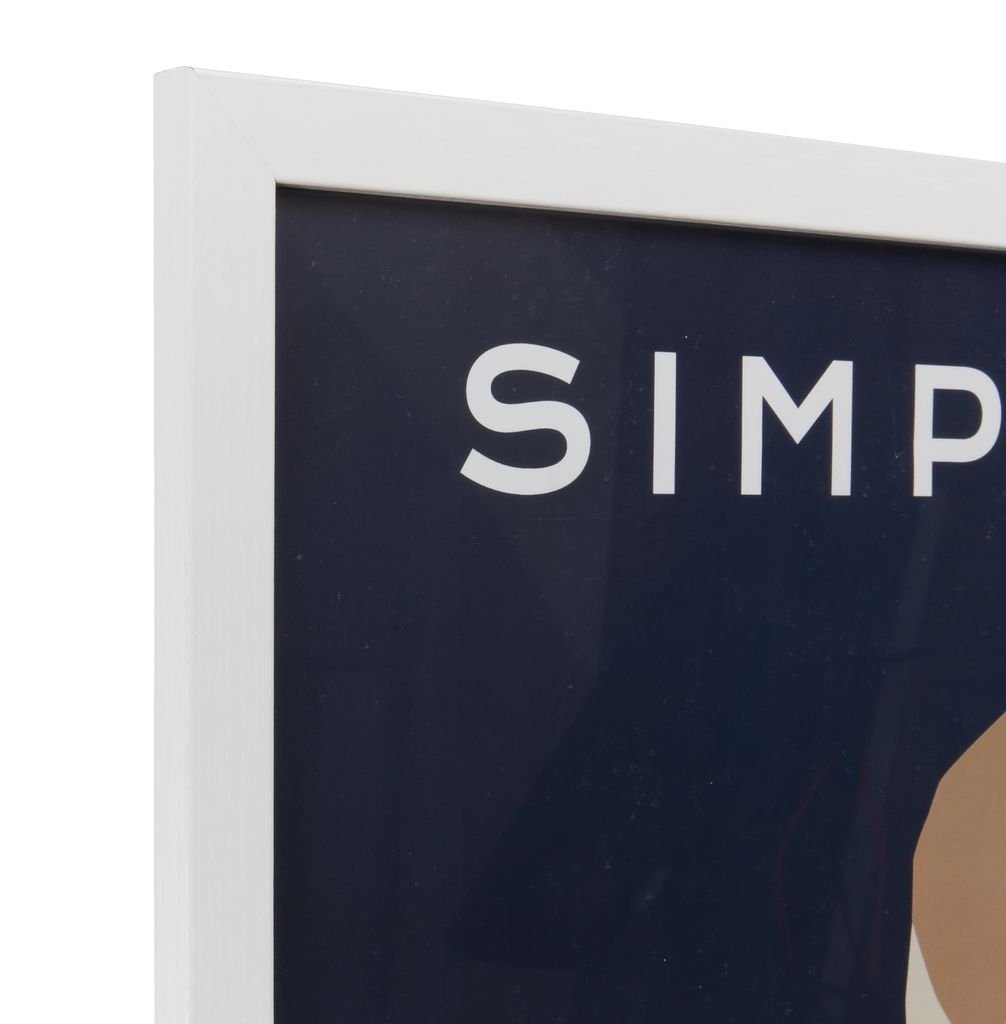 Ramme str. 50 x 70 cm. - Natur / Sort / Hvid