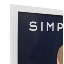 Ramme str. 50 x 70 cm. - Natur / Sort / Hvid