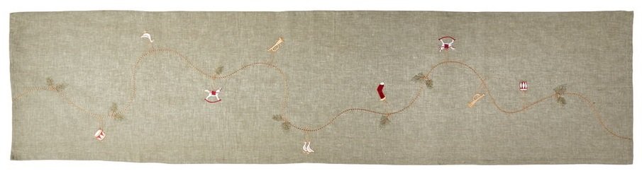 Broderi - Frdigbroderet dug - Lber Jul I