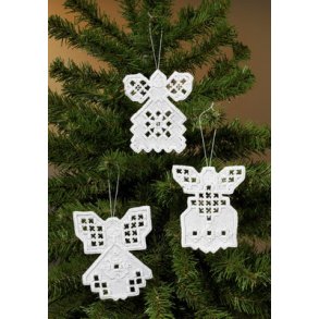 Hardanger julepynt - Engle 3 stk.