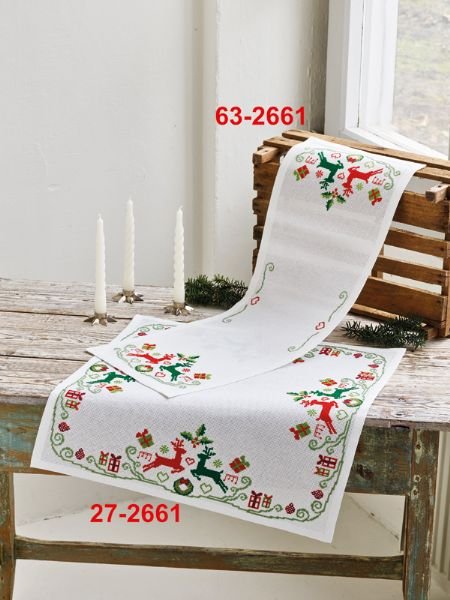 Broderipakning - Dug - Rensdyr