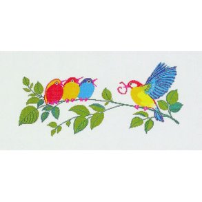 Broderipakning - Billede - Mads Stage - Fuglemor og unger