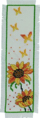 Broderipakning - bogmrke - Solsikker