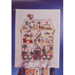 Broderipakning - Adventskalender julehus