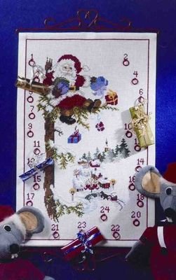 Broderipakning - Julekalender - Julemand i tr