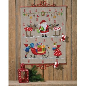 Broderipakning - Adventkalender - Kanen g�rer klar
