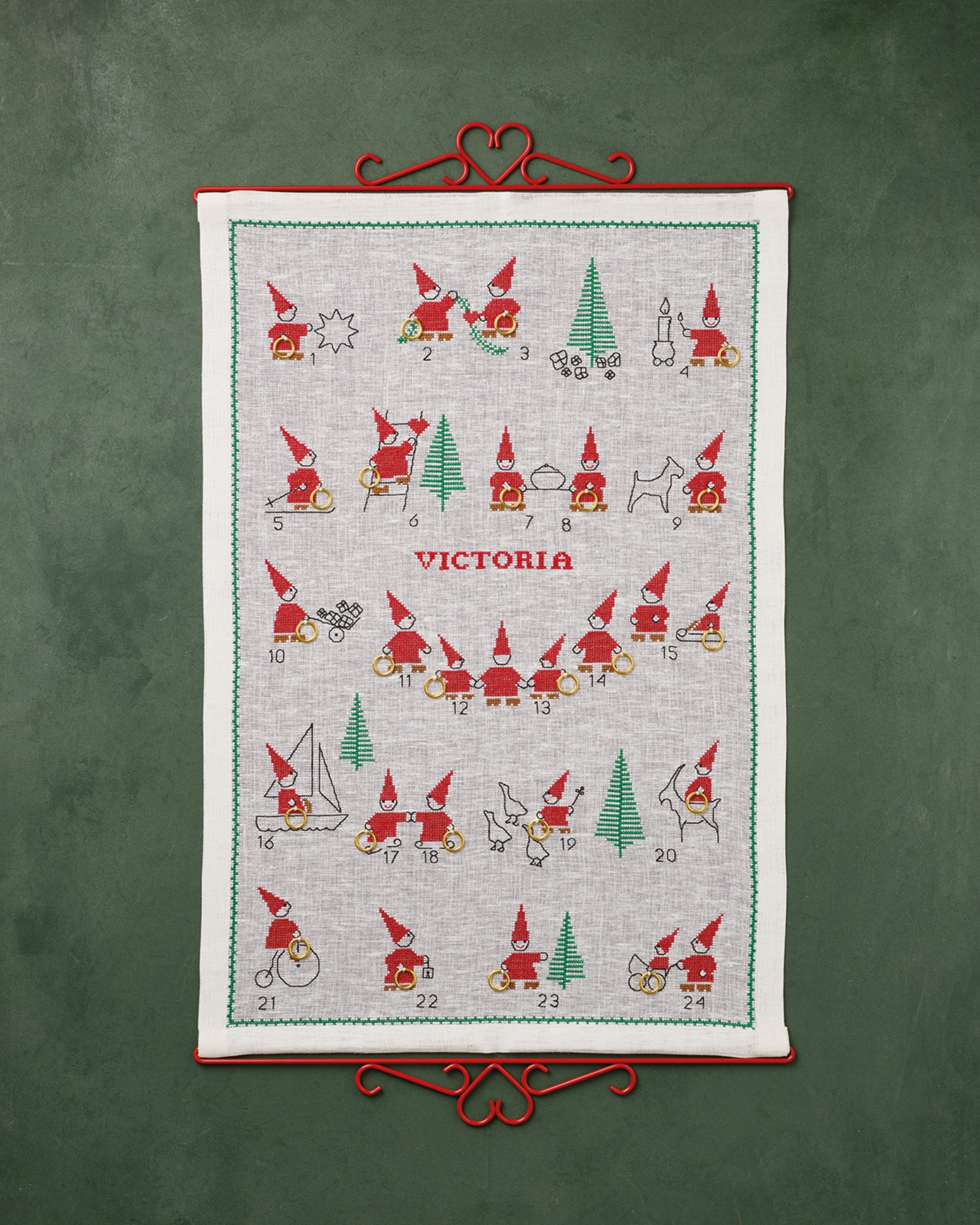 Broderipakning - Julekalender - Aktive Nisser