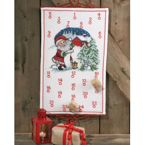 Frdigsyet julekalender - Julemand med hvide kaniner