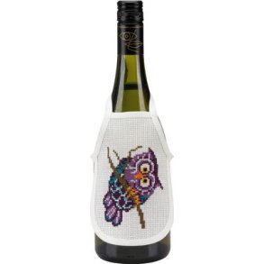 Broderipakning - 4 stk flaskeforklder med ugler