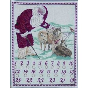 Broderipakning - Julemandens sl�dehunde