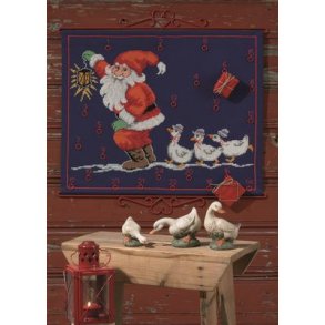 Broderipakning - Adventskalender - Nisse med g�s