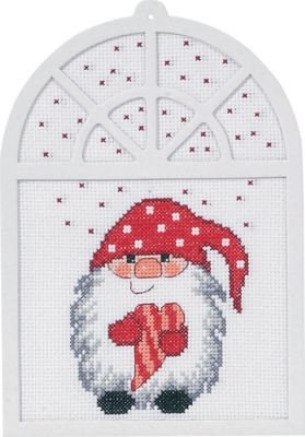 Broderipakning Julepynt - Julemand med hjerte