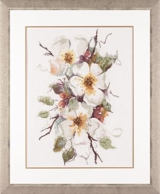 Broderipakning - bleblomster