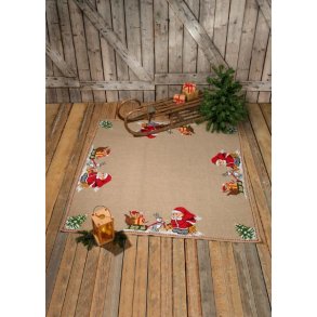 Frdigsyet Juletrstppe - Julemand med dyr