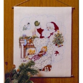 Broderipakning - Venter p julemanden syet p hr