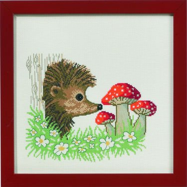 Broderipakning - vgbillede - Pindsvin dufter svampe