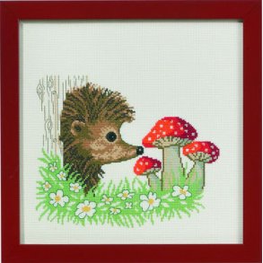 Broderipakning - vgbillede - Pindsvin dufter svampe