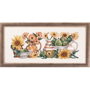 Broderipakning - vgbillede - Gule blomster