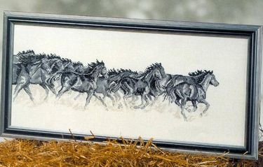 Broderipakning - Vilde heste