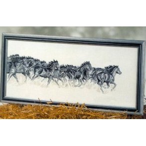 Broderipakning - Vilde heste