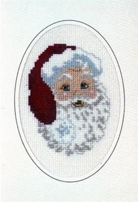 Broderipakning - Julekort med julemand