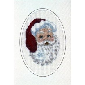 Broderipakning - Julekort med julemand