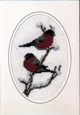 Broderipakning - Julekort med 2 dompapper