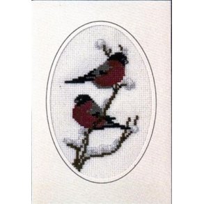 Broderipakning - Julekort med 2 dompapper