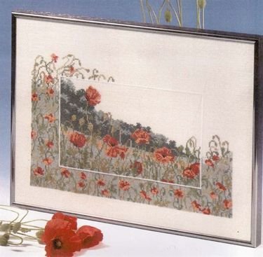 Broderipakning - Valmuemark