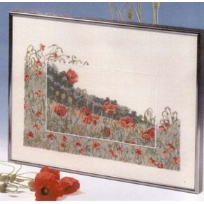 Broderipakning - Valmuemark