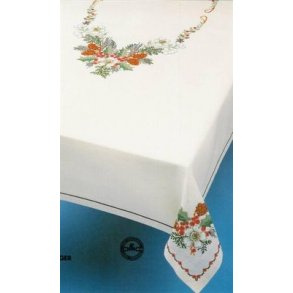 Mnsterark - Juledug - Julerose med kogler