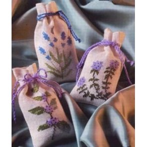 Broderipakning 3-i-en-Lavendelpose - Lavendel-Timian-Pebermynte