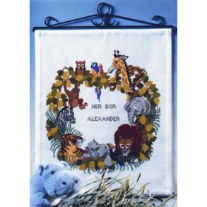 Broderipakning - Navneskilt