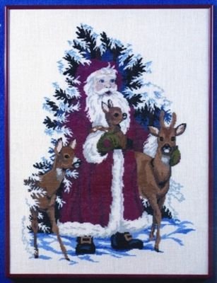 Broderipakning - Julemanden i skoven (Aida)