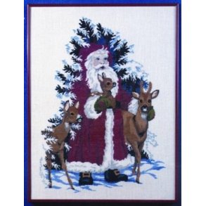 Broderipakning - Julemanden i skoven (Aida)