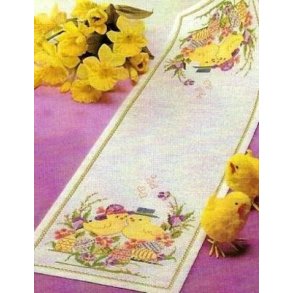 Broderipakning - Pskelber med kyllinger