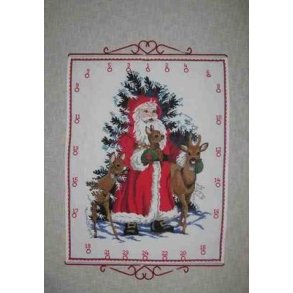 Broderipakning - Julemand med rensdyr