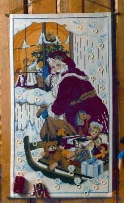 Broderipakning - Julekalender - Julemanden kommer