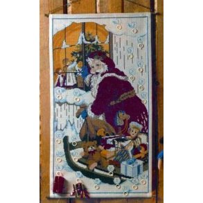 Broderipakning - Julekalender - Julemanden kommer