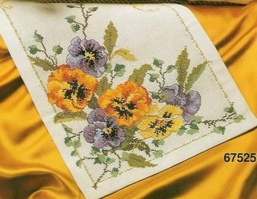 Broderipakning - Lber med Stedmoder