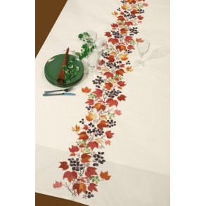 Broderipakning - dug - Druer og efterrsblade