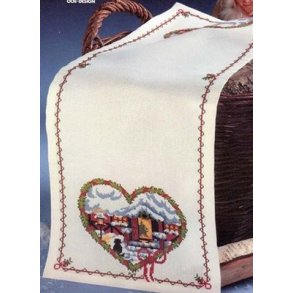 Broderipakning - Julelber med Landsbyjul