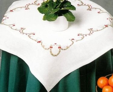 Broderipakning - Juledug med gs 80 x 80 cm