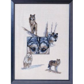 Broderipakning - Ulve i flok