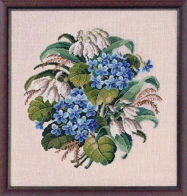 Broderipakning - Blomster - Vintergk og Violer