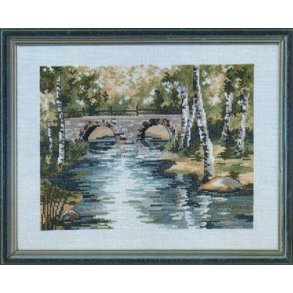 Broderipakning - Vandlb med bro