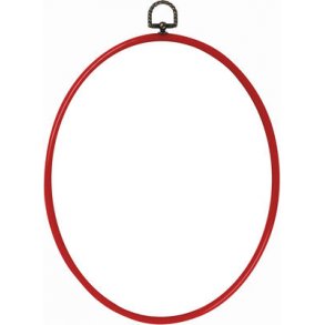 Oval plastik ramme - Rd str. 20 x 26 cm.