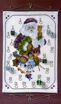 Broderipakning - Julemand med gaver