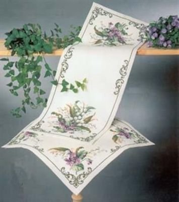 Broderipakning - Lber med Liljekonvaller