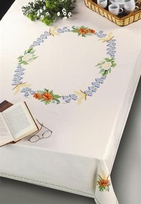 Broderipakning - Blomsterkrans med valmue